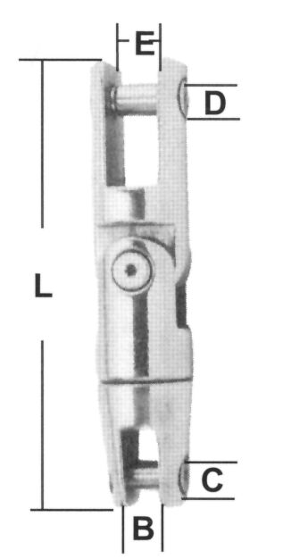 Double Anchor Chain Connection, Inox 316, for Chain 1/4 & 5/16 '' (6 & 8mm) - Steveston Marine and Hardware