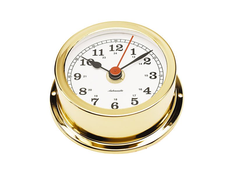 Golden Nautical Quartz Clock 95mm - R95D - Steveston Marine and Hardware