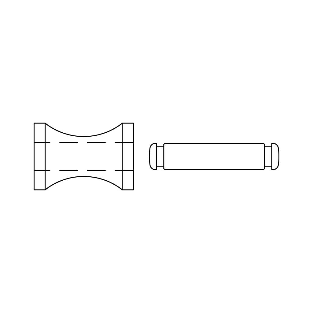Becket Pin,Becket Roller. Snap-In Keyhole