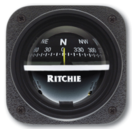 Ritchie Compass Explorer Bulkhead Mount Black Card - Steveston Marine and Hardware