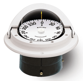 Ritchie Compass Voyager F M White - Steveston Marine and Hardware
