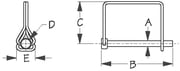Seadog Galvanized Coupler Locking Pin