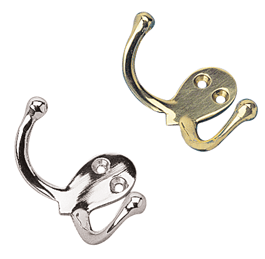 Seadog Hook Coat Double Chr Brass - Steveston Marine and Hardware