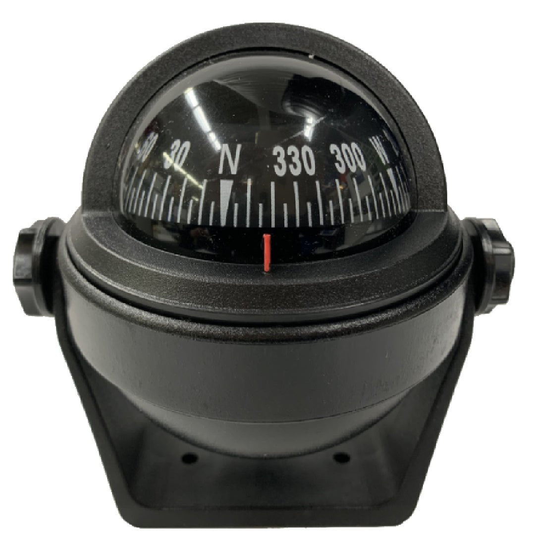 Riviera Stella Bracket Mount Compass Black - Steveston Marine and Hardware