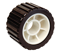 Tie Down Roller 5" Wobble Ribbed Blk