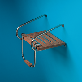 Whitecap Teak Swim Platform Io W/Ladder