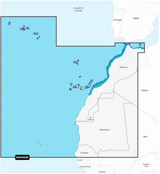 Garmin Navionics+ - Africa, Northwest - Marine Charts, MicroSD/SD