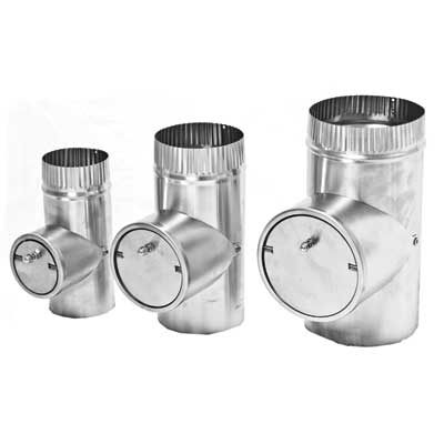 Dickinson 3"X7" Pipe C/W Damper Flap