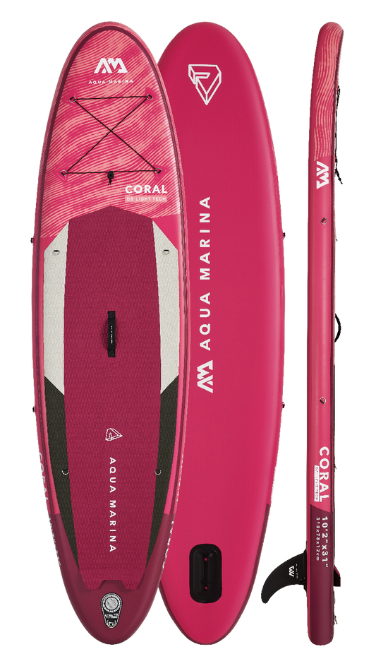 Aqua Marina Coral Advanced Inflatable SUP Paddle Board With Paddle - BT-21COP