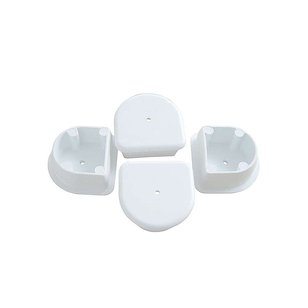 Dock Edge End Plug Small White 4 Pieces