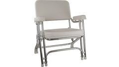Springfield Classic Folding Deck Chair - White - Steveston Marine and Hardware