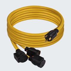 Firman 25' TT-30P to (3) 5-20R Power Cord w/ CB - 1101