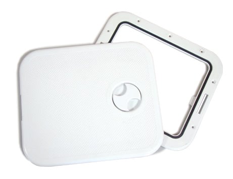 Lalizas INDUSTRIAL Access Hatch w/ Detachable Cover, 12-7/16" x 14-3/16" - White