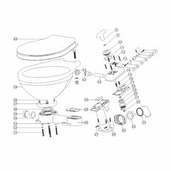 Lalizas Kit E, Base to Bowl Mounting Kit for Manual Toilet LT-0