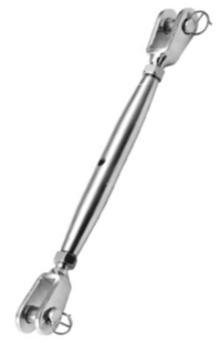 Bluewave Stainless Steel Turnbuckle Fork/Fk 7/16Th7/16 Pin