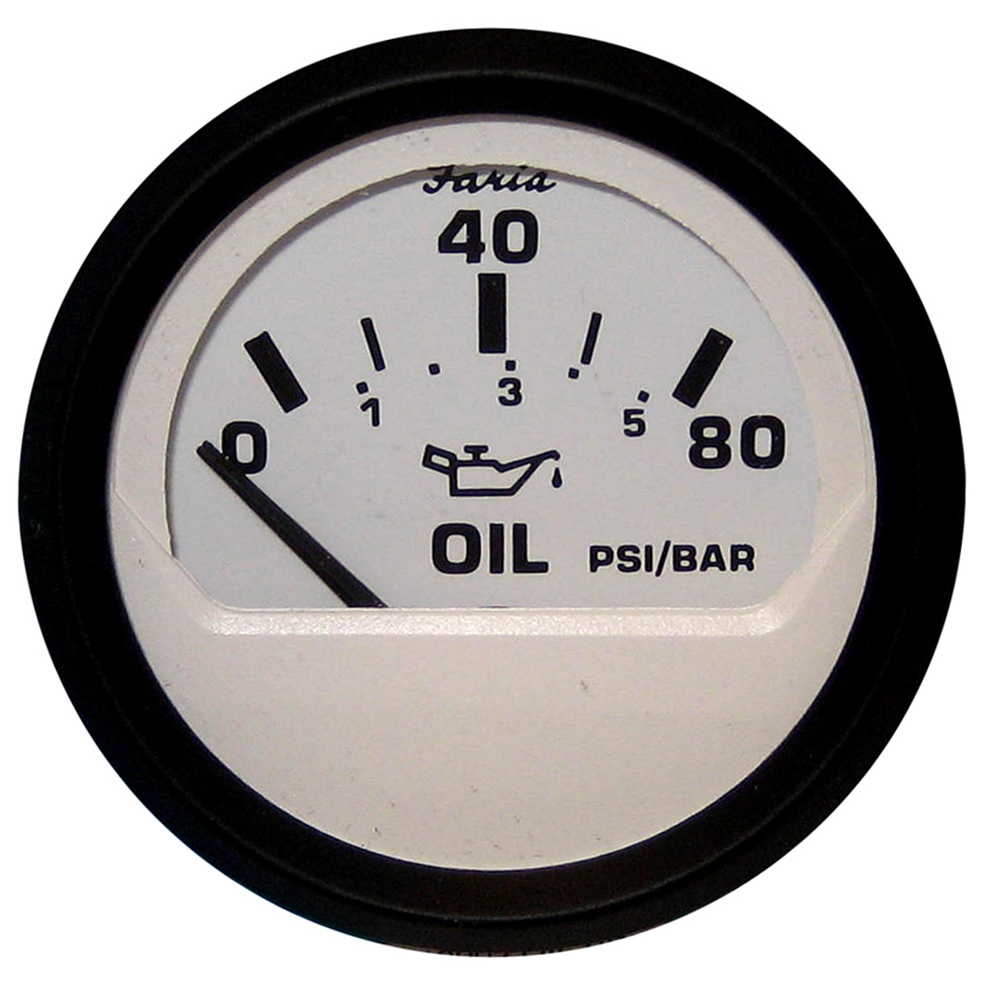 Faria Transmission Pressure Gauge Euro White - 12927