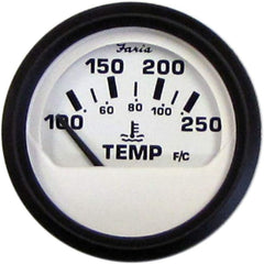 Faria Euro White Series Temperature Guage (100 - 250F) - 12904 - Steveston Marine and Hardware
