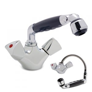 Ambassador Marine Shower/Faucet Combo Chrome/Wht