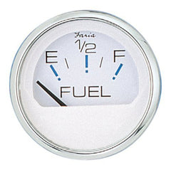 Faria Chesapeake White Stainless Steel Fuel Level Gauge (E - 1/2 - F) - 13801 - Steveston Marine and Hardware