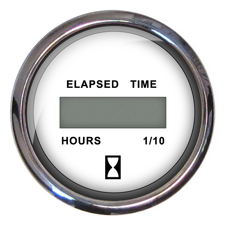 Faria Chesapeake White Hourmeter 12-32 VDC - 14813