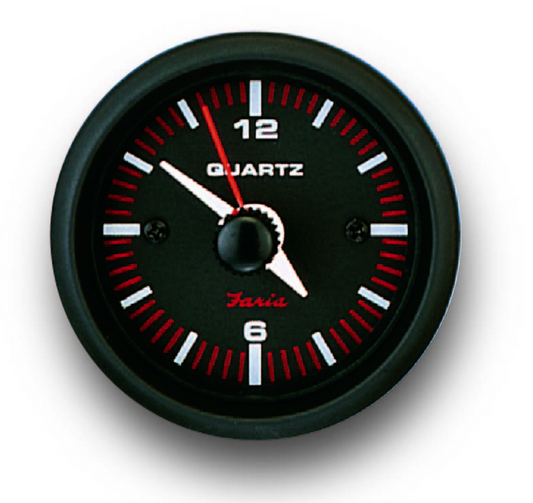 Faria Professional Red Analog Quartz Clock - 14652