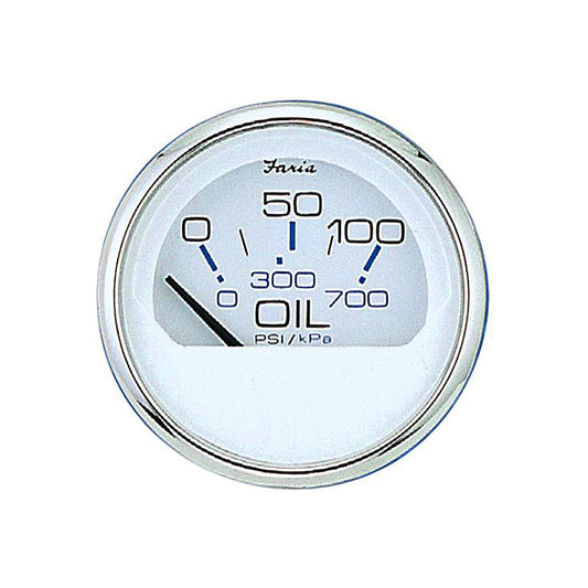 Faria Chesapeake White Series Oil Pressure Gauge 100 PSI - 14803