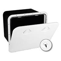 Lalizas TOP LINE Storage Hatch w/ Lock, White, 460mm x 525mm