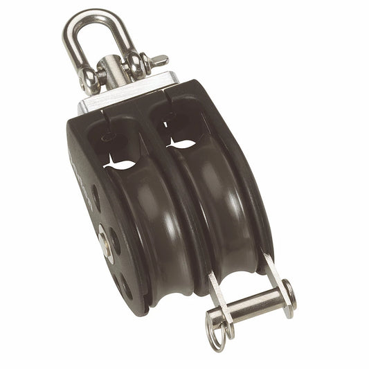 Barton Size 5 54mm Plain Bearing Pulley Block Double Swivel & Becket - N05-231