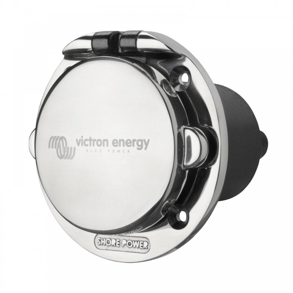 Victron Power Inlet stainless with cover 16A/250ac (2p/3w) - SHP301602000