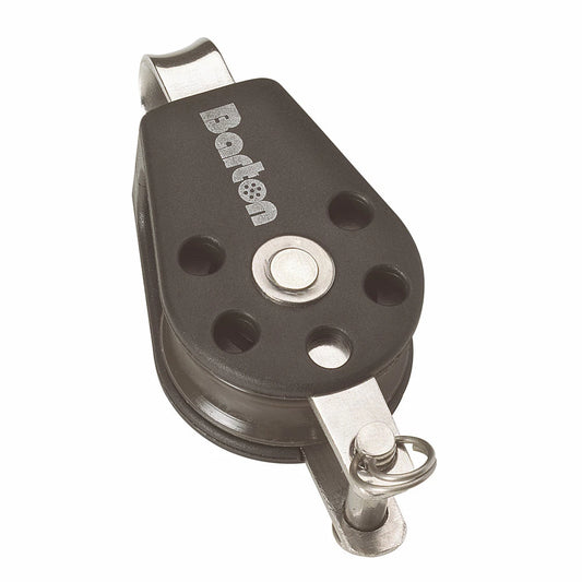Barton Size 3 45mm Plain Bearing Pulley Block Single Fixed Eye Becket (Single Loop Top Becket) - N03-111