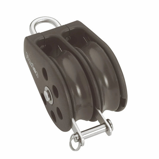 Barton Size 5 54mm Plain Bearing Pulley Block Double Fixed Eye & Becket - N05-211