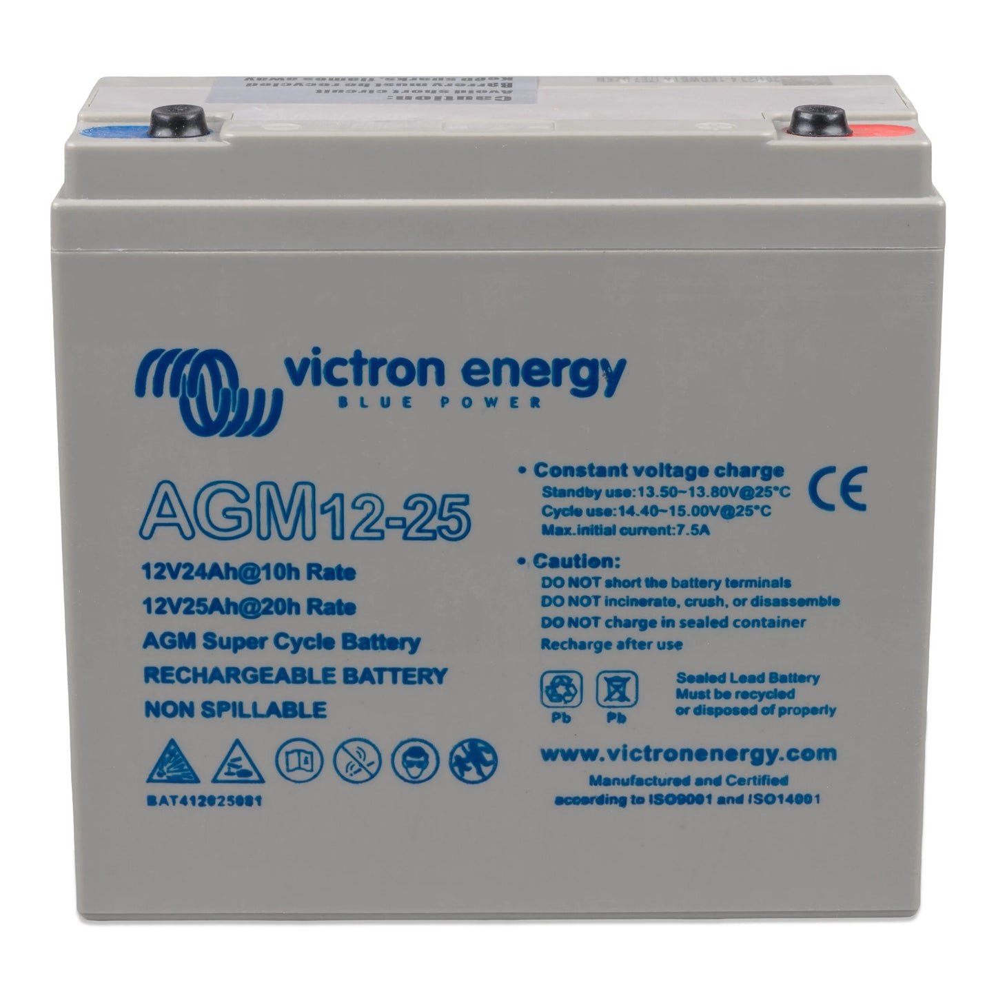 Victron Telecom Batteries 12V/115Ah AGM - BAT412105164