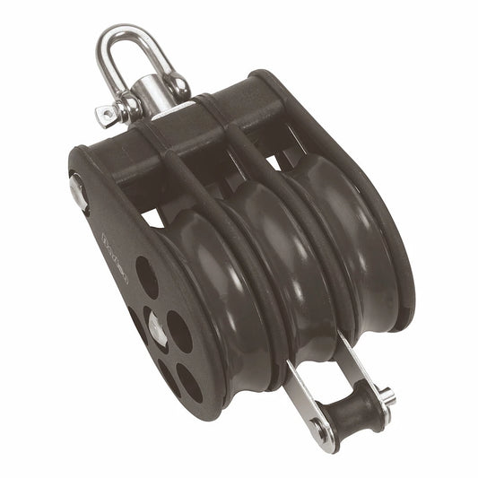 Barton Size 5 54mm Plain Bearing Pulley Block Triple Swivel & Becket - N05-331