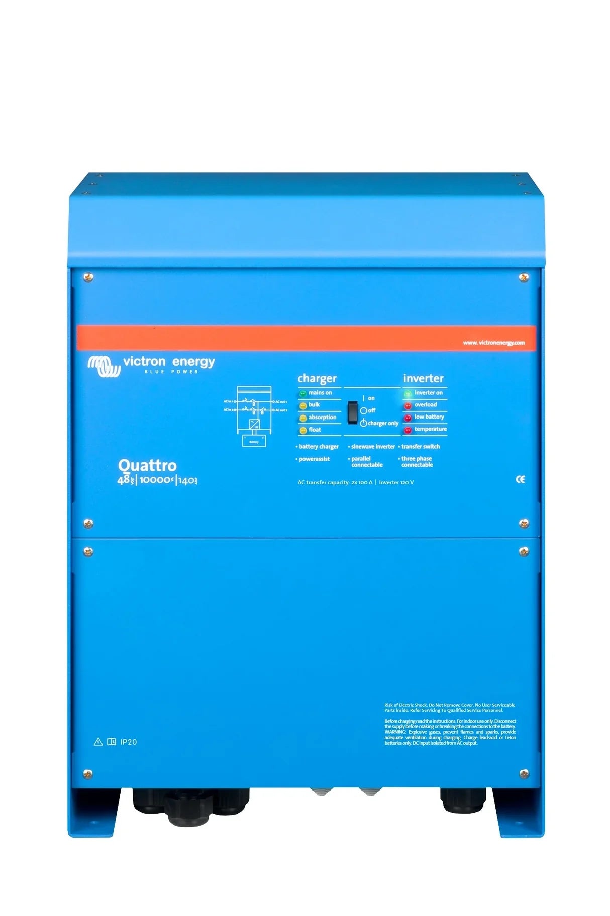 Victron Quattro 48/10000/140-100/100 120V VE.Bus 50/60Hz - QUA483100300