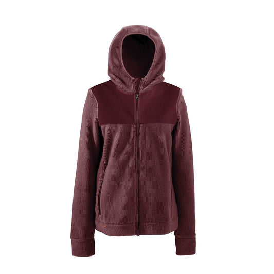 Grundens Women's Bering Fleece Full-Zip Hoodie - Wild Ginger