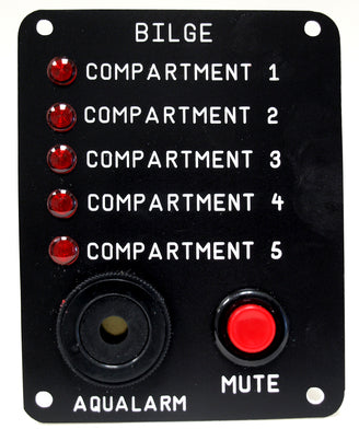 Aqualarm Bilge Warning Panel 5 Compart
