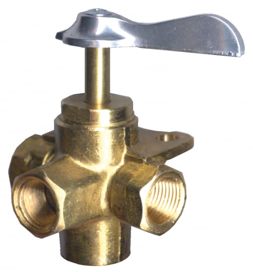 Fairview Valve 4-Way 3/8" Fpt W/Bracket
