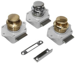 Seadog Latch Rim Pbutton Polishbrass - Steveston Marine and Hardware