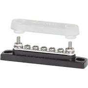 Blue Sea Systems Common 100A Mini BusBar - 5 Gang with Cover - 2314 - Steveston Marine and Hardware