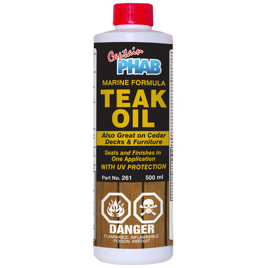 Captain Phab Teak Oil C/W Uv 500 Ml