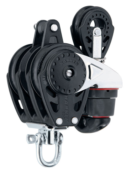 Harken 57mm Triple Carbo Ratchamatic w-Cam, Bkt & 40mm Block