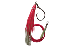 Gibbs Halibut Rig, 16/0 Circle Hook, Pink/Glow Skirt