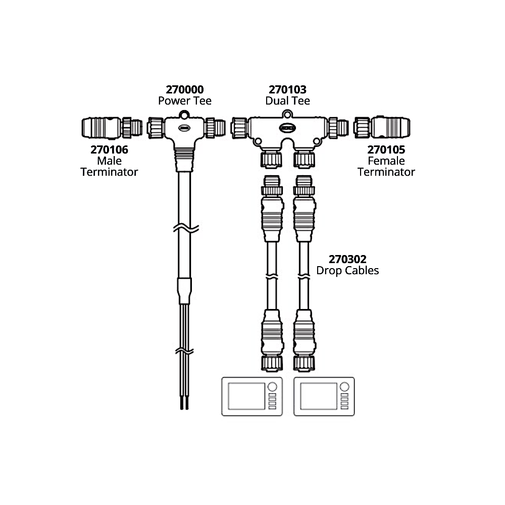 Ancor NMEA 2000 Dual Device Starter Kit (270202)