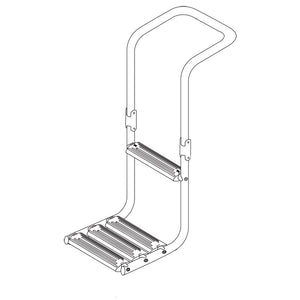 Lalizas Immersed Platform Ladder, Inox 316, L865 x W325mm