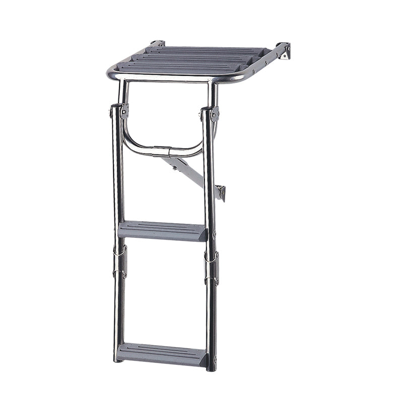 Lalizas Platform Ladder, Inox 316, 2 Plastic Steps, L600 x W325mm