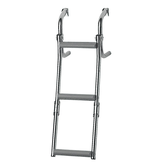 Lalizas Foldable Ladder for Narrow Transom, 2+1 Steps, Inox 316, 90-degrees, L575 x W215mm