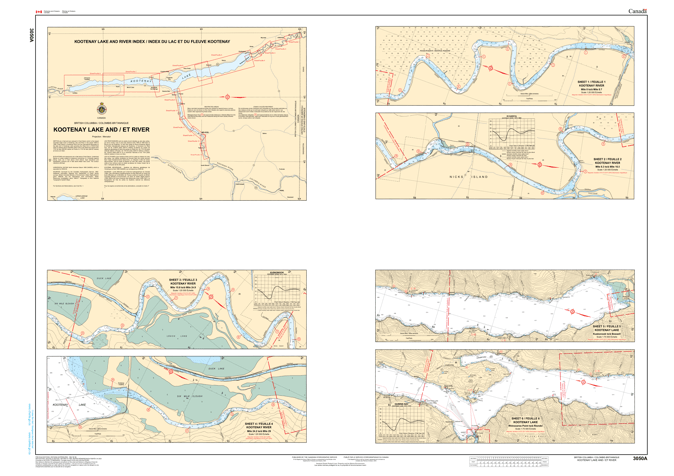 Chart 3050 - Kootenay Lake and River - Steveston Marine and Hardware