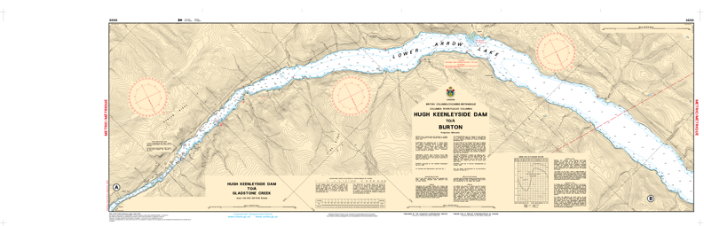 Chart 3056 - Hugh Keenleyside Dam to  Burton