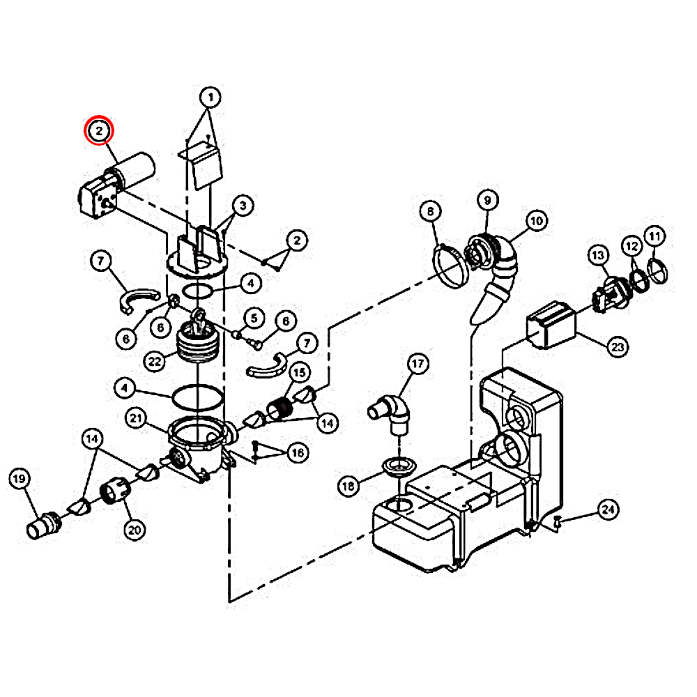 Vacuflush Systems Whisper Motor Kit 24V