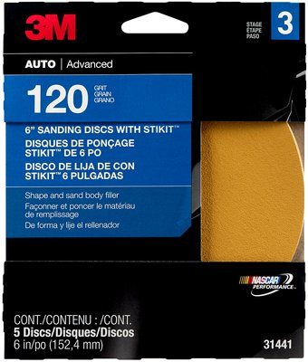 3M Marine 120A 6 Gold Stikit Discs